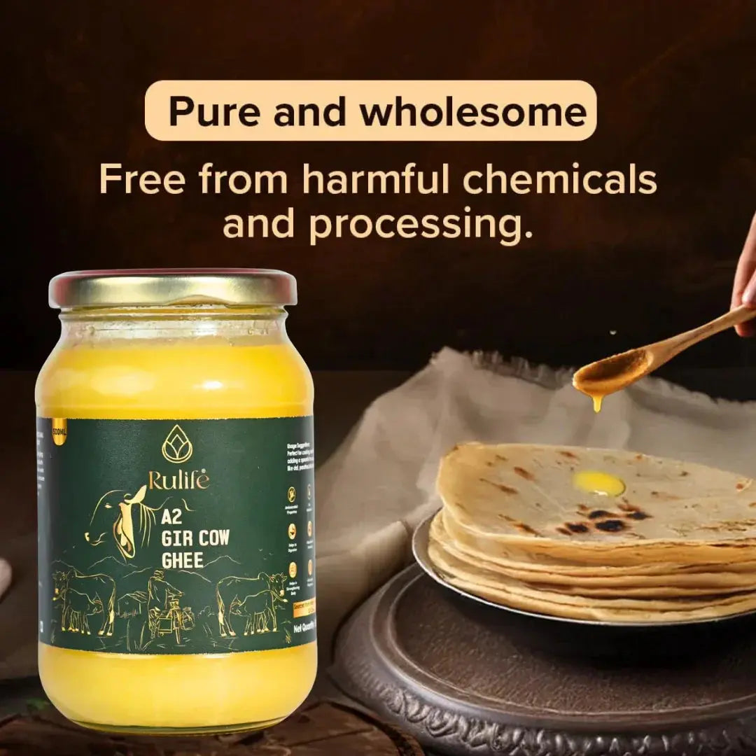 Rulife A2 Gir Cow Ghee with roti