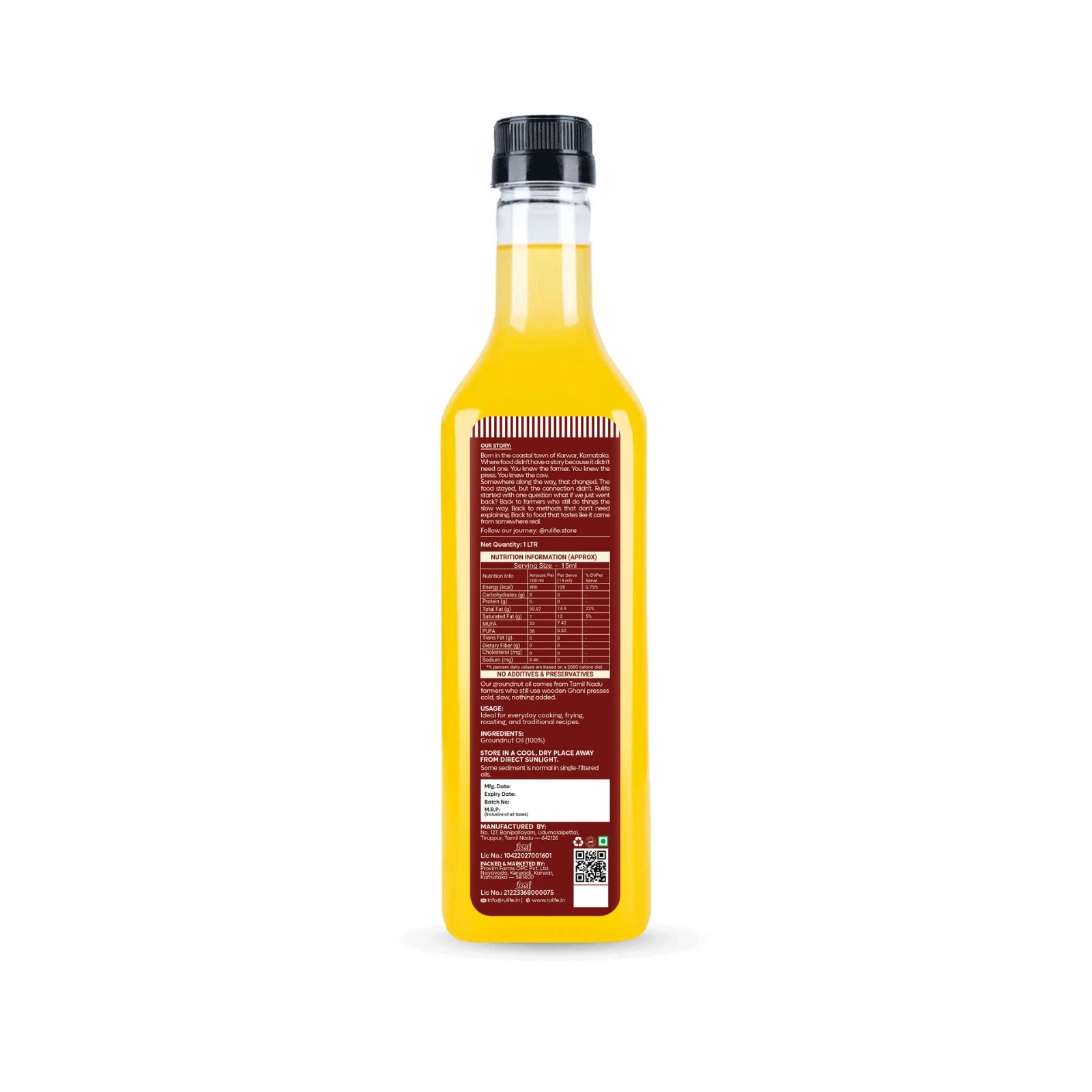 Cold Pressed Groundnut Oil