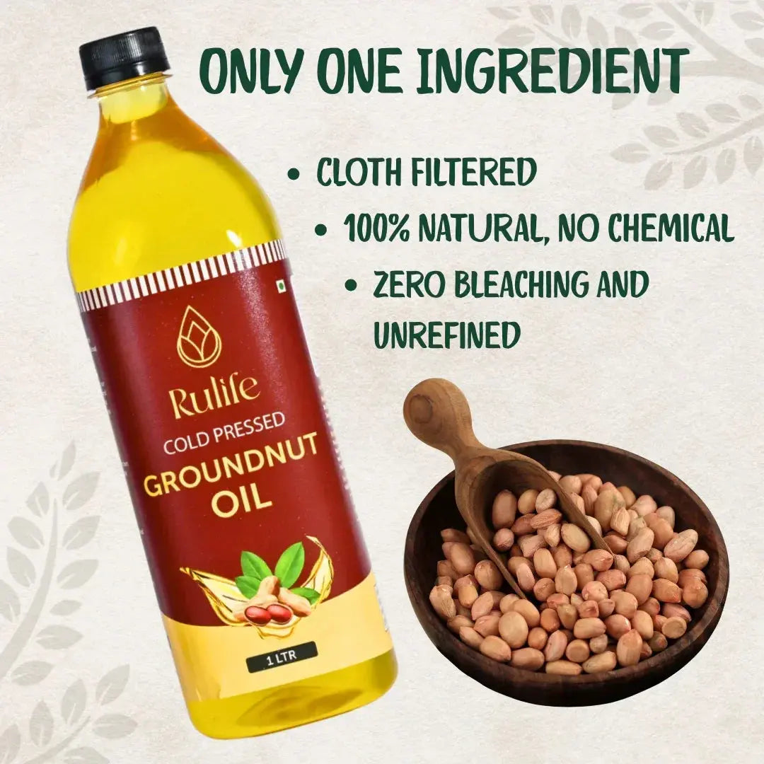 Heap of premium, farm-fresh organic groundnuts used for extracting high-quality wood pressed oil